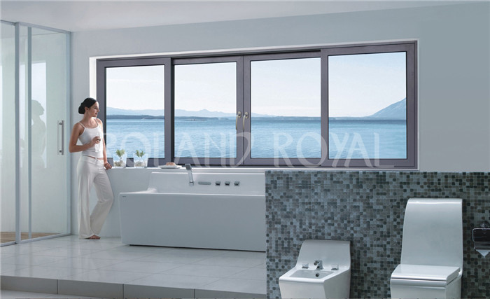 Fashion Customized Aluminum Sliding Windows Double Glazed 5mm+12A+5mm Glass