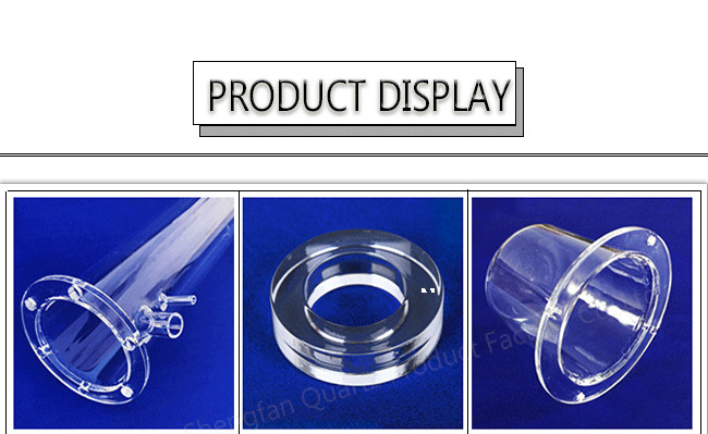 Anti Corrosion Fused Quartz Glass Flange , Clear Uv Grade Fused Silica