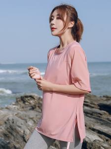 Wholesale OEM ODM Womens Side Split T Shirt Athletic Activewear Soft fabric from china suppliers