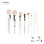 8PCS Luxury Aluminum Ferrule Travel Makeup Brush Set Private Label