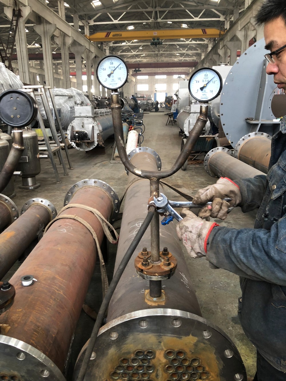 Large Stainless Steel Industrial Air Cooled Heat Exchangers Evaporative Condenser