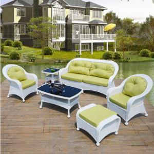 Wholesale Relaxation Outdoor Sectional Seating Green White Outdoor Couch With Ottoman from china suppliers