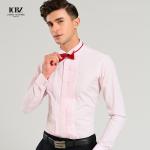 Men's Floral Print Blouse Long Sleeve Fashion Shirt with Single Breasted Closure