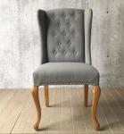 solid oak french style dining chairs,Antique style fabricWooden frame leather