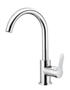 Wholesale Polished Zinc Body Kitchen Mixer Faucet 360 Degree Swivel Spout Kitchen Tap from china suppliers