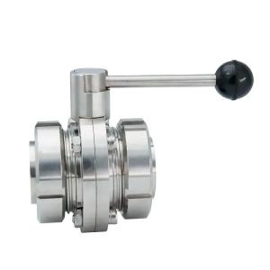 Wholesale Hydraulic Sanitary Butterfly Valve 304 316L Stainless Steel One Side Weld Thread High Temperature Media ISO9001 Certified from china suppliers
