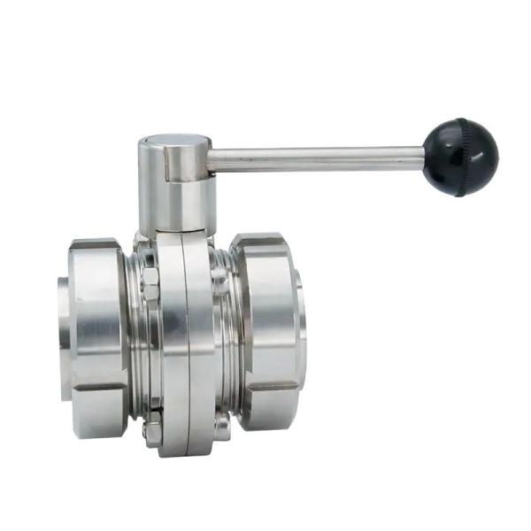 Hydraulic Sanitary Butterfly Valve 304 316L Stainless Steel One Side Weld Thread