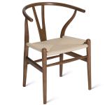 Hans Wegner 32" Height Ash Wood Walnut Wishbone Dining Chair