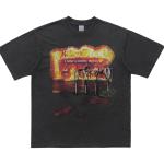 Cotton Panic Buying Oversized Acid Washed Print Shirts Heavyweight T-Shirt