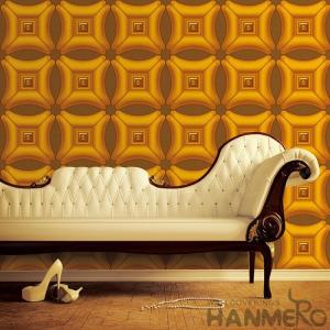Wholesale Golden Color Decorative 3D Home Wallpaper , PVC Wallpaper For House Interior from china suppliers