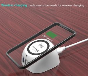Wholesale High Performance Qi Wireless Charging Pad 3 USB Output Wireless Phone Charger from china suppliers