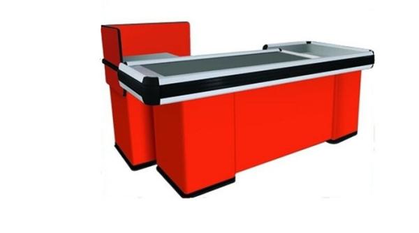 Automatic Conveyor Belt Checkout Counter , Stainless Steel Cash Register