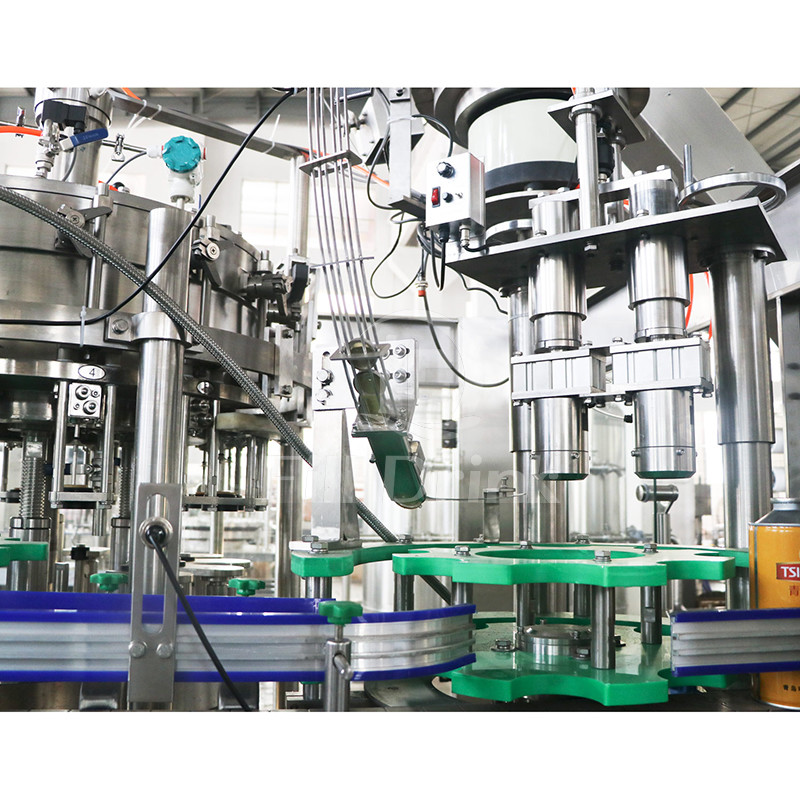 SUS304 Glass Beer Bottle Filling Equipment With Trembling Cap Sorting Elevator