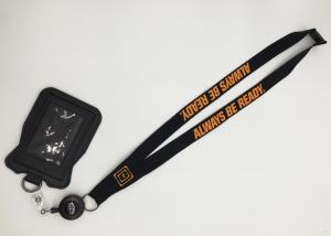 Wholesale OEM Black Breakaway Lanyard , Polyester Lanyards With Badge Holder from china suppliers