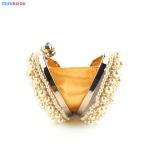 Special Crystals Beaded Pearl Clutch Evening Bags for Women's Wedding Celebratio