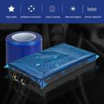 Non Sticky Edge Transparent Blue Dental Barrier Film For Medical Equipments