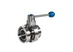 Threaded Butterfly Stainless Steel Sanitary Valves SMS Sanitary Multiposition