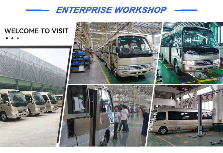 Tire 7.00R16 Toyota Coaster 29 Seats Sliding Windows Bus with Manual Transmission