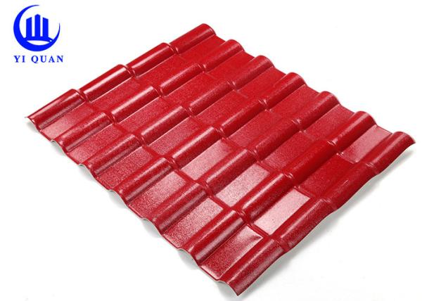 Fireproof Color Corrugated Synthetic Resin Roof Tile For Greenhouse Carport