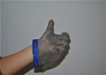 Stainless Steel Mesh Safety Gloves , Kitchen Safety Meat Slicer Gloves