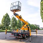 27m Hydraulic Truck Mounted Aerial Telescopic Access Ladders Bucket Truck Boom