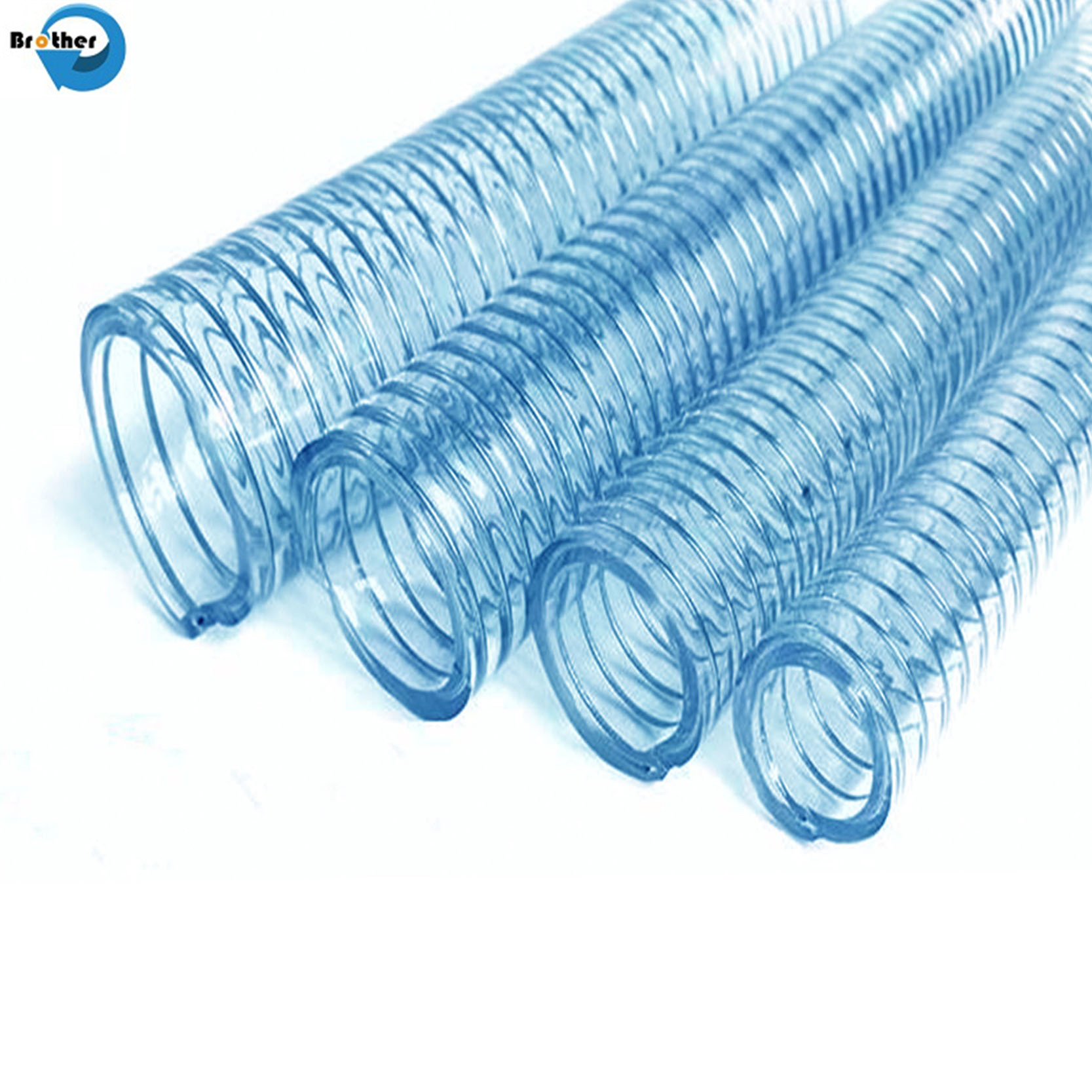 1/4"~10" Clear PVC Spiral Steel Wire Spring Reinforced Suction Hose