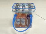 Water Resistant Plastic PVC Wine Bag , Wine Bottle Ice Bags Cooler With Tube