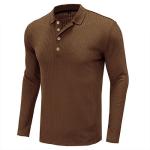OEM maufactory Autumn And Winter Long Sleeved Solid Color POLO Shirt European