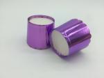 Shining Purple Colored Foil Cupcake Liners , Foil Baking Cases For Wedding Party
