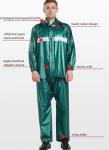 PVC Rubber Breathable Rain Suit Dark Green Waterproof Rainsuit For Adults