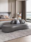 Italian Leather Hotel Custom Sofa Bed Tail Stool Long Bench Sofa Door Entry