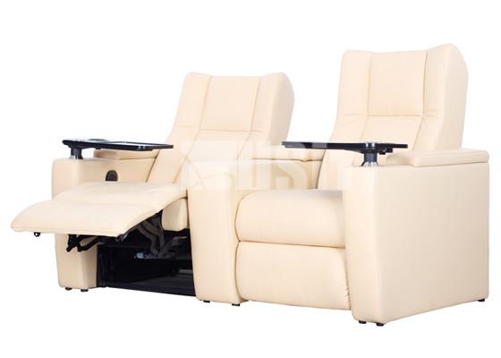 Luxury Home Cinema Room Leather Electric Recliners High Strength Steel Structure