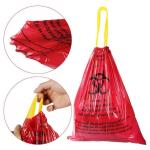 LDPE Medical Autoclavable Biohazard Bag Transparent Red Clinical Waste Bags