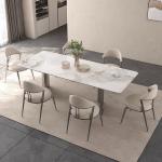 Modern Fashion Stainless Steel Marble Banquet Hall Wedding Table
