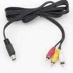 OEM 9 Pin Mini Din to RCA S Video Audio Cable for TV Displays Audio Video