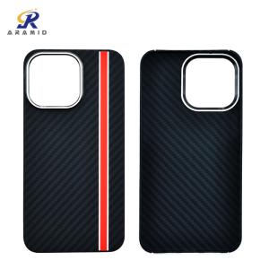 Wholesale Customized Logo Metal Ring Frame Camera Design Kevlar Phone Cases For iPhone 14 from china suppliers