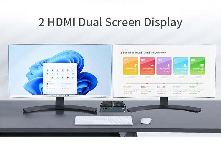 2 HDMl Dual Screen Display