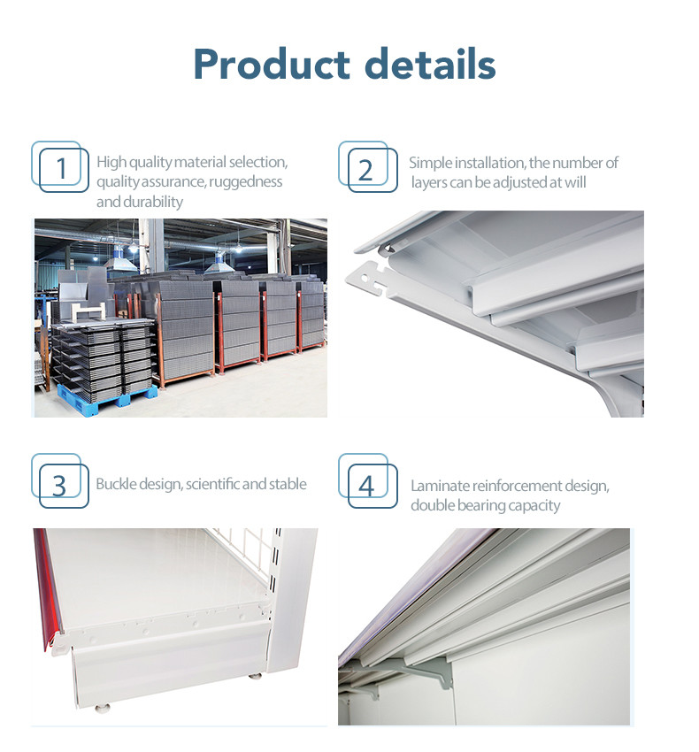 3-6 Layers Gondola Metal Retail Shelving Display Racks ISO9001