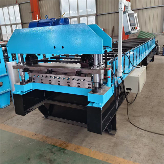 PLC System Corrugated Sheet Roll Forming Machine High Speed 0.3mm-0.8mm