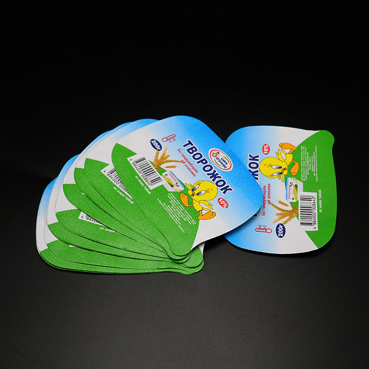 PE LDPE Yogurt Foil Lid 3.6in To 4.7in OEM Printed Logo Foil Heat Seal Lids