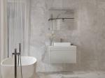 Powder Coating Stainless Steel Wash Basin Cabinet Modern Floating Bathroom