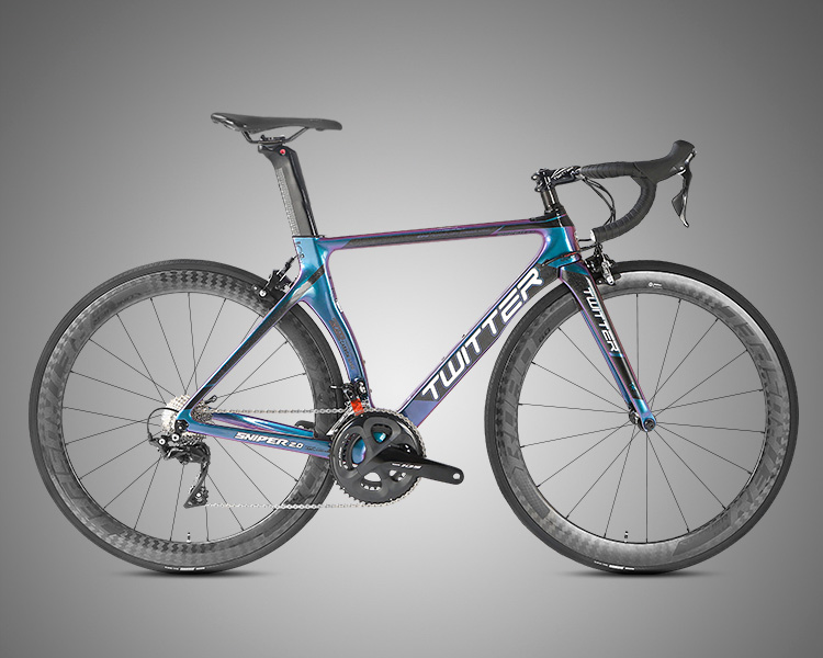 Top Notch Carbon Fiber Road Bike , Mens Carbon Road Bike 7.9kg Net Weight