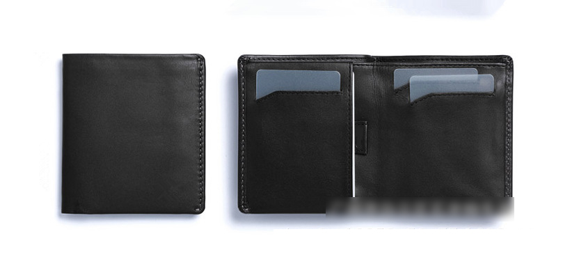 Gender-Neutral Custom Logo Front Pocket Wallet Rfid Blocking Thin Full Grain Leather