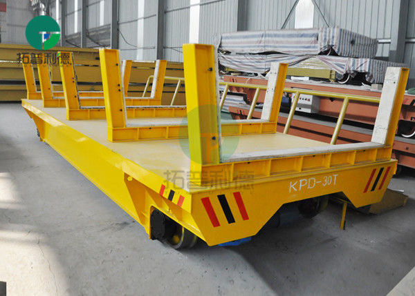 Cable Reels Powered Aluminum Coil Plant Steel Railway Flat Transfer Car With V Support Bracket