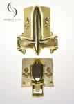 Gold Plated Funeral Accessories Handle Set, Parts Of A Casket Compact Structure