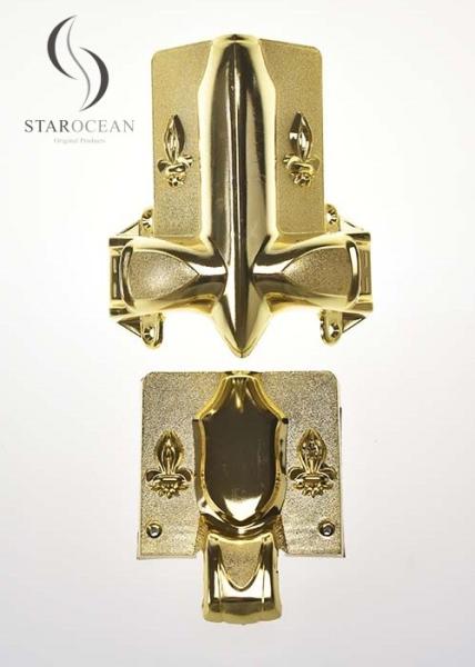 Gold Plated Funeral Accessories Handle Set, Parts Of A Casket Compact Structure
