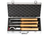 4Pcs Carbide Tipped Wood Turning Tools Set,Solid Wood Handle and Carbide Inserts
