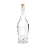 500ml 700ml 750ml Frosted Round Glass Bottle for Whisky Rum Liquor Distillery