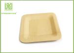 Large Square Disposable Wooden Plates And Utensils Environmental Protection