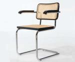 Vintage Stainless Steel Modern Chairs Rattan Cesca Style Chair With Arms